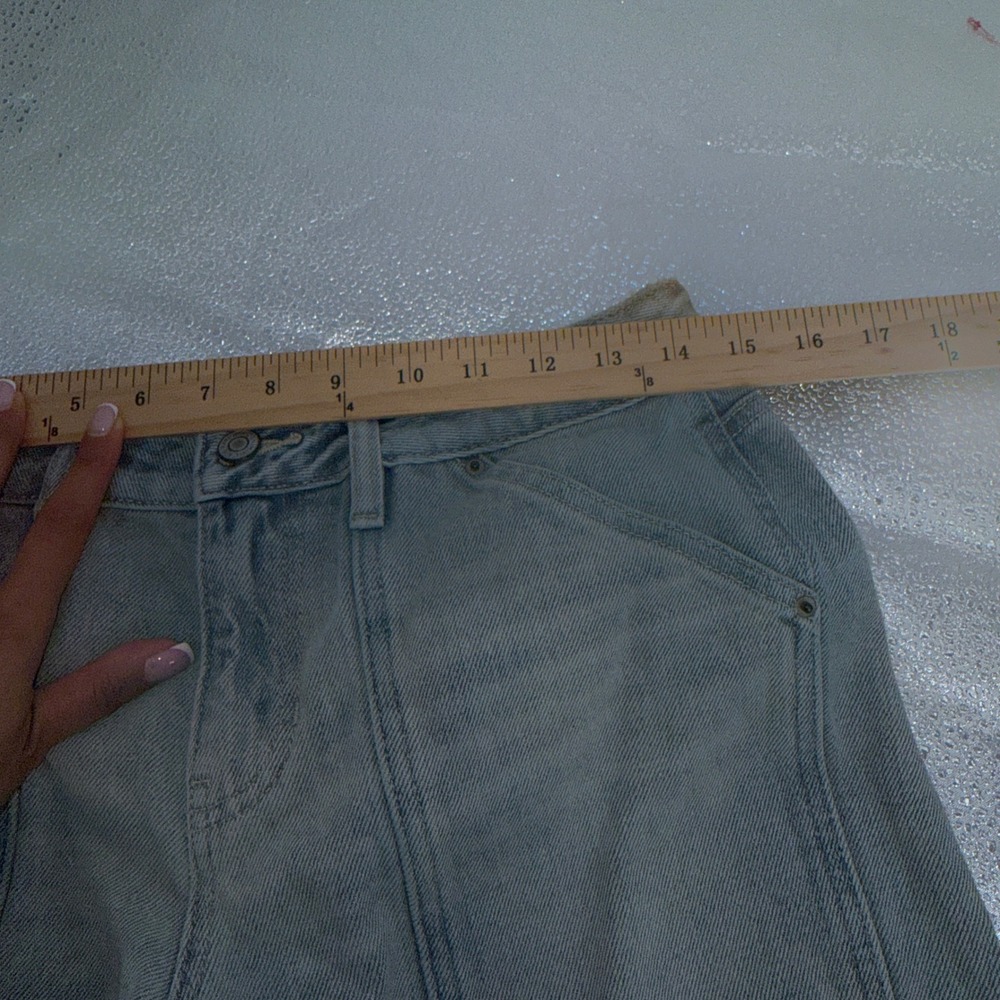 PacSun Casey Low Rise Light Wash Wide Leg Paneled Seam Carpenter Jeans Womens 26 - Picture 5 of 10